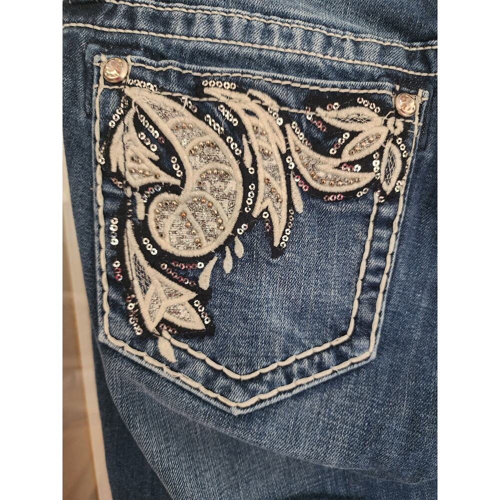 Miss Me Jeans Women's Signature Skinny Embellished Pockets Size 31 - Picture 8 of 15